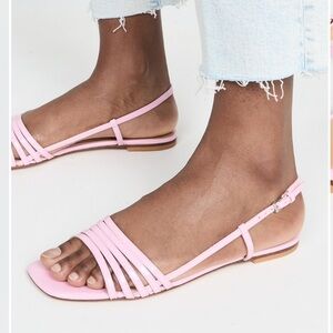 Reformation Millie Lattice Flat Sandal Size 10